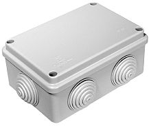 Коробка распределительная HF Промрукав 120х80х50мм (6 сальников) под винт IP55 серый (64шт) картинка 